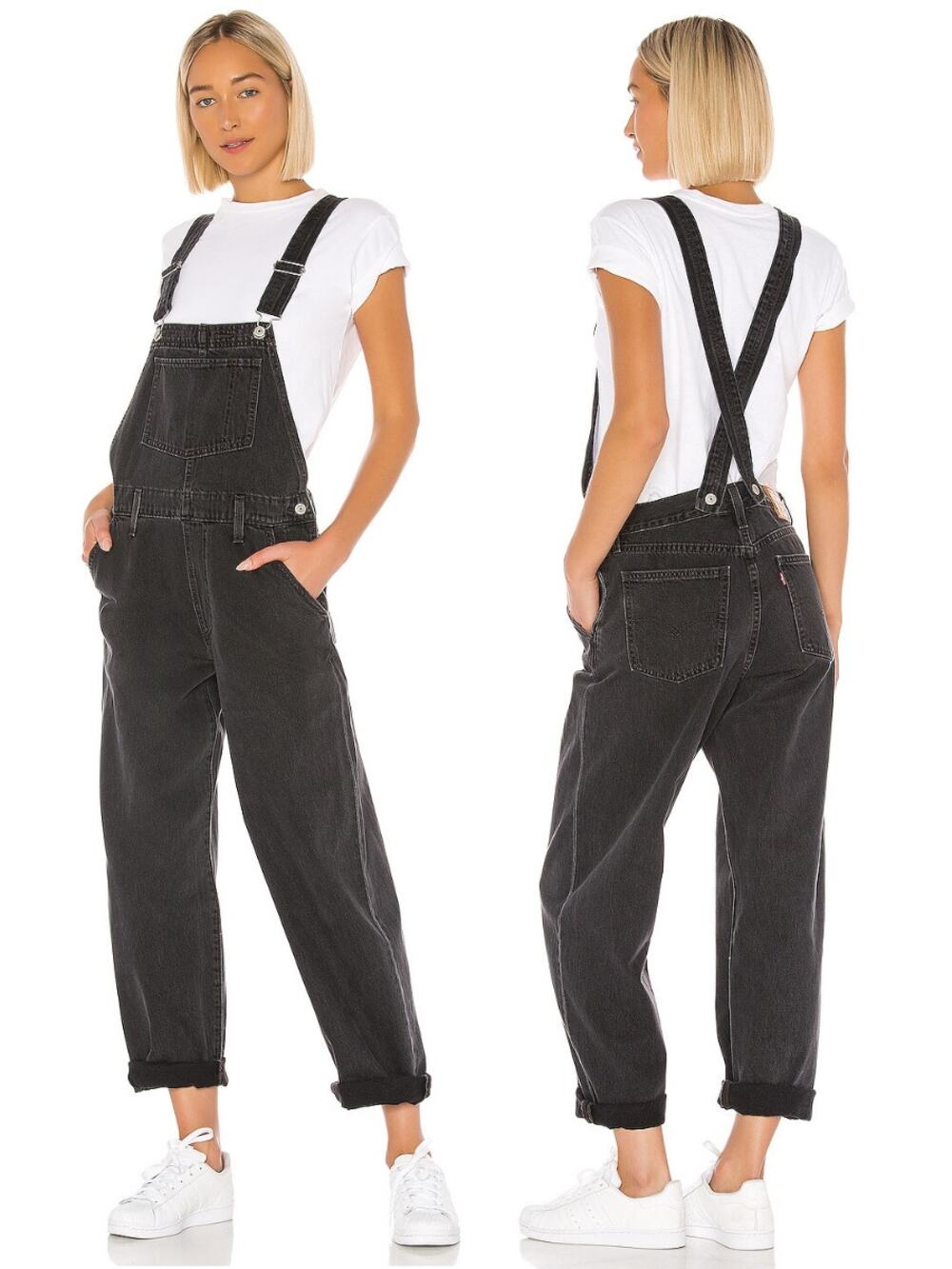 LEVI'S Premium Baggy Overall In Loose Cannon Black Size Small